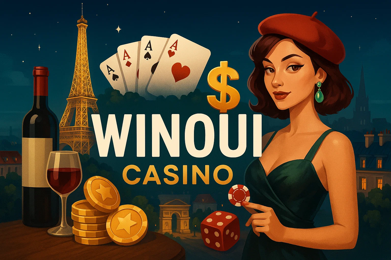 Salle de jeux Winoui Casino avec machines à sous et tables de jeux